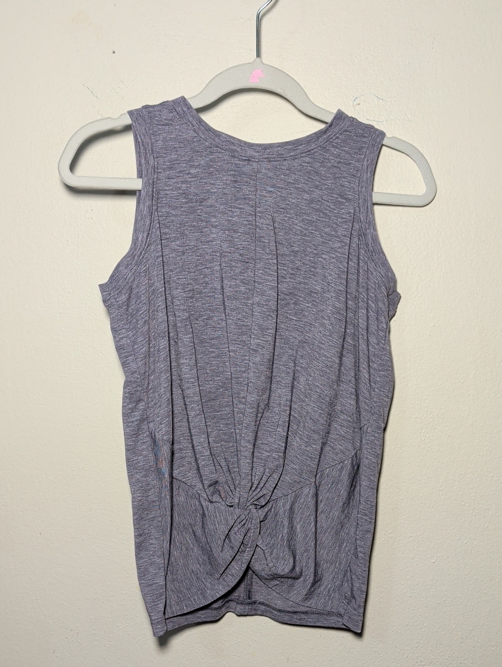 Athleta Girl Twist Around Tank Heathered Gray Sporty Athletic Girls Size S 7